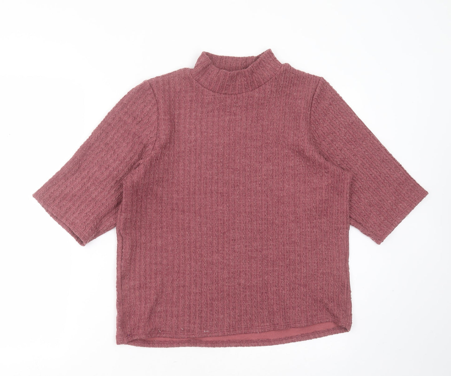 George Womens Purple Round Neck Striped Polyester Pullover Jumper Size 18