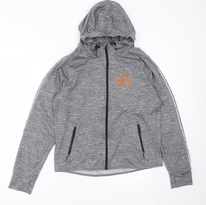crossfit Mens Grey  Polyester Full Zip Hoodie Size M   - cross fit