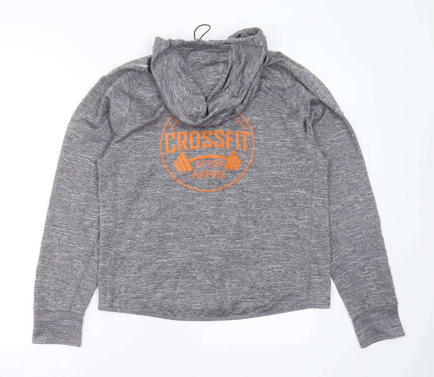 crossfit Mens Grey  Polyester Full Zip Hoodie Size M   - cross fit
