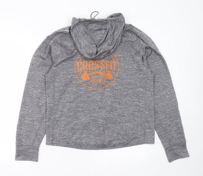 crossfit Mens Grey  Polyester Full Zip Hoodie Size M   - cross fit