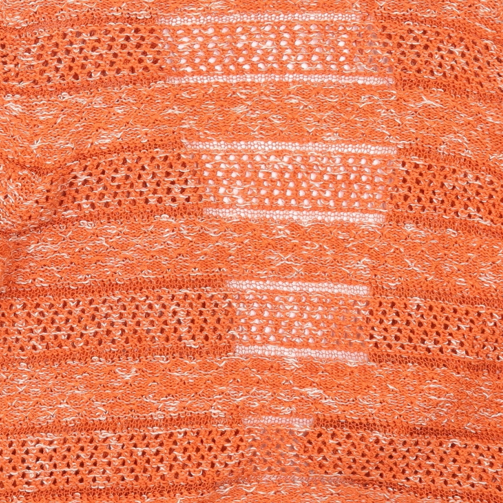 Womens UK Size M M&Co Orange Cardigan Jumper