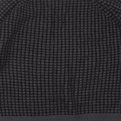 George Womens Grey Round Neck Striped Acrylic Pullover Jumper Size 16