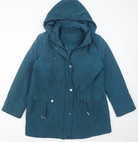 BM COLLECTION Womens Blue   Jacket Coat Size M  Zip