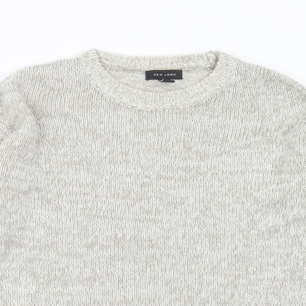 Womens UK Size S New Look Grey Pullover Jumper