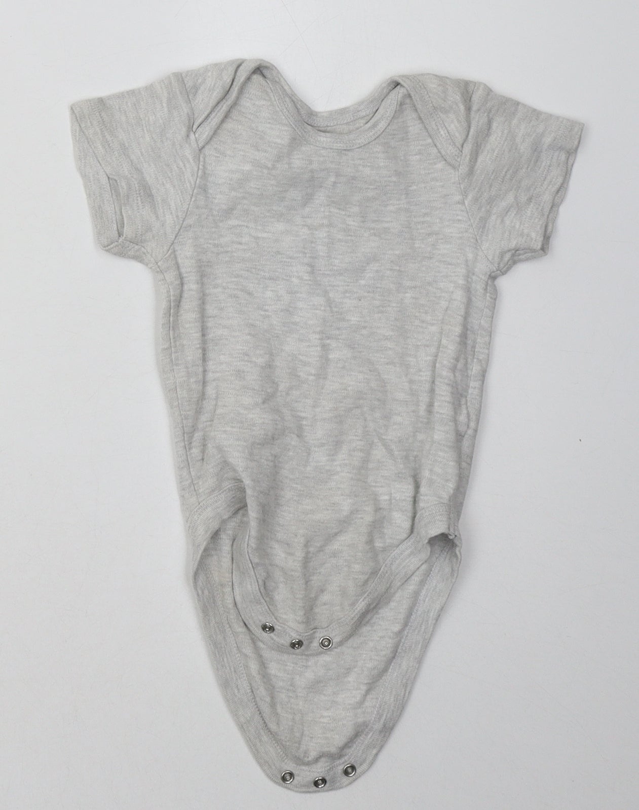 Pure Baby Baby Grey  Cotton Babygrow One-Piece Size 12-18 Months  Buckle