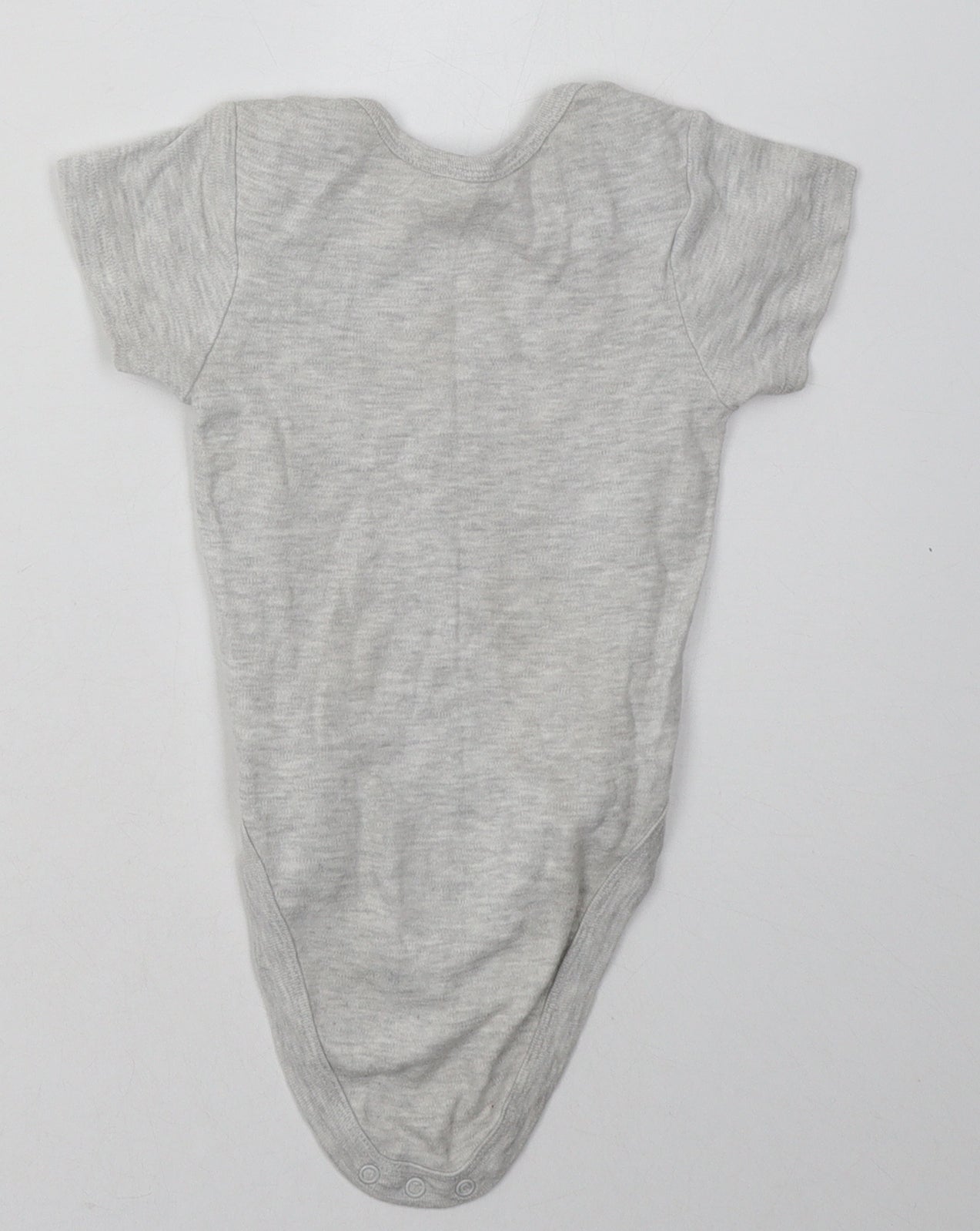 Pure Baby Baby Grey  Cotton Babygrow One-Piece Size 12-18 Months  Buckle