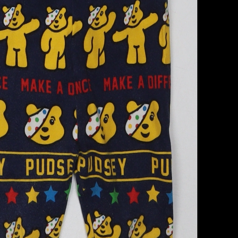 George Boys Blue Geometric Cotton  Pyjama Pants Size 2 Years   - Pudsey