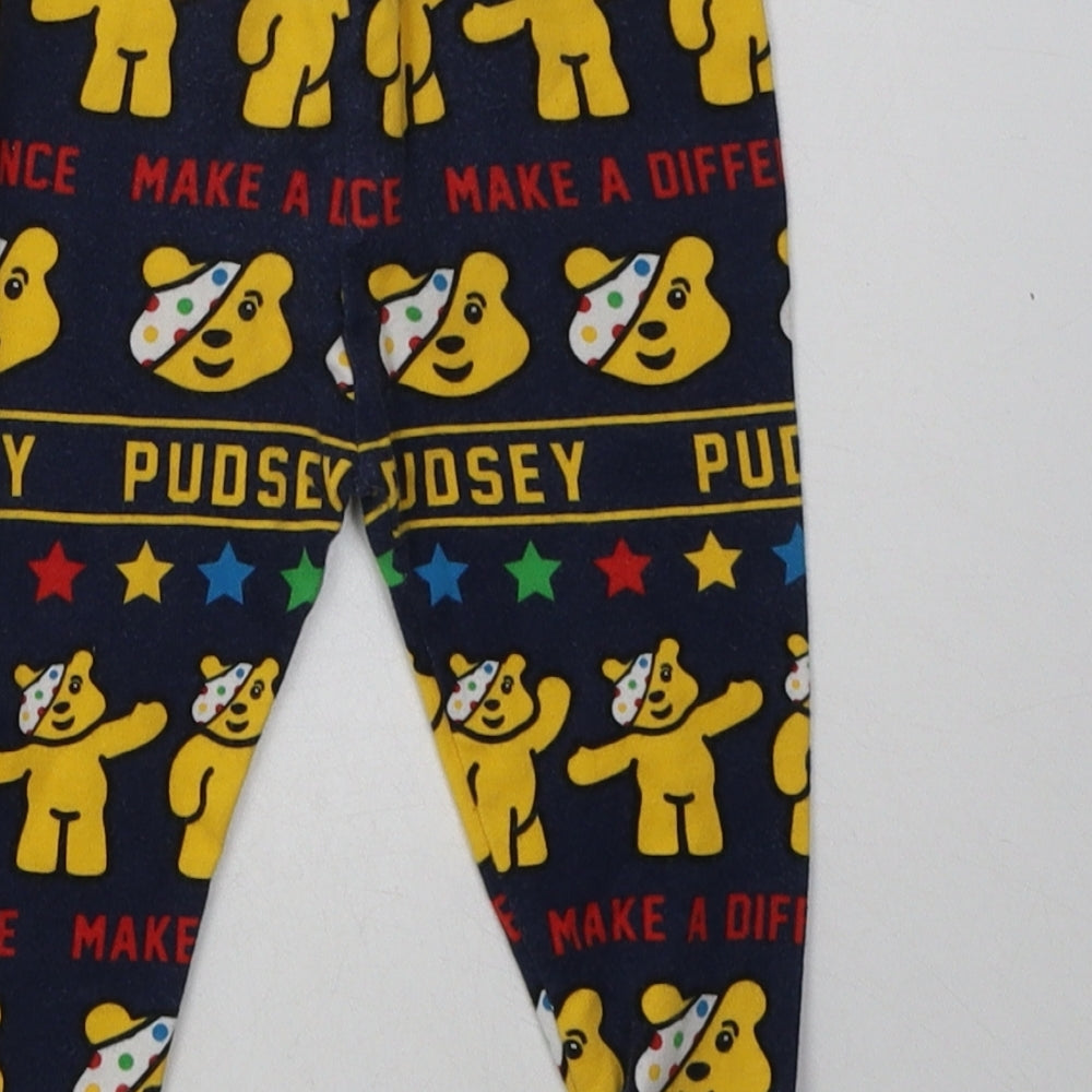 George Boys Blue Geometric Cotton  Pyjama Pants Size 2 Years   - Pudsey