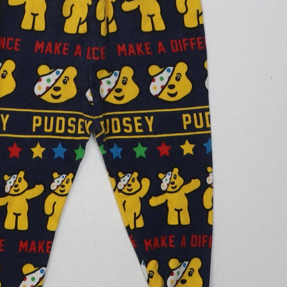 George Boys Blue Geometric Cotton  Pyjama Pants Size 2 Years   - Pudsey