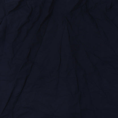 George Mens Blue  Cotton  Button-Up Size 17 Collared Button