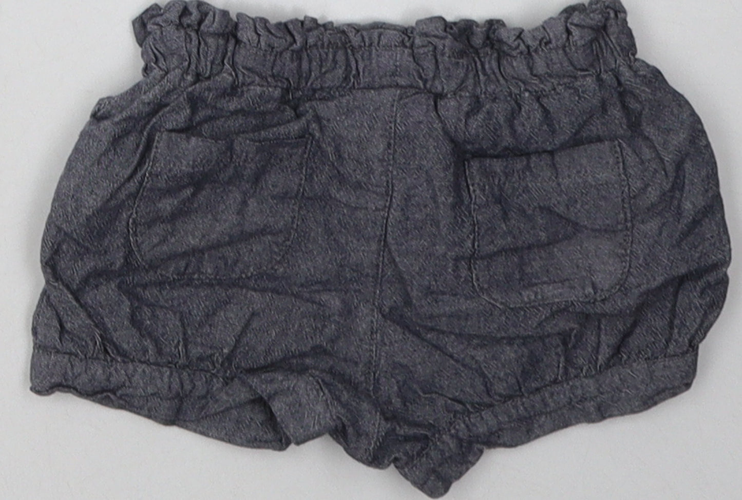 Preworn Baby Grey  Cotton Shorts Outfit/Set Size 9-12 Months