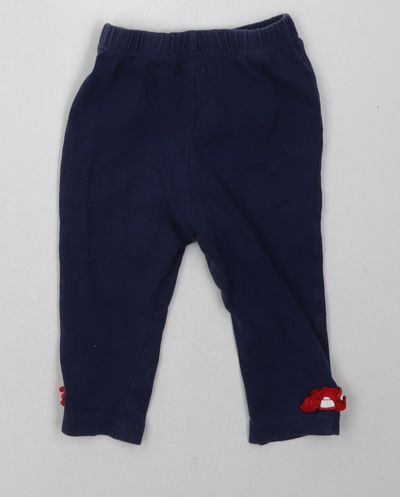 George Girls Blue  Cotton Sweatpants Trousers Size 6-9 Months   - Disney