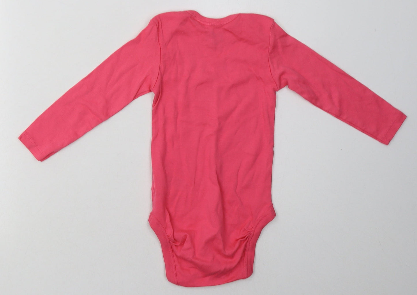 Lupilu Girls Pink  Cotton Babygrow One-Piece Size 18 Months  Buckle - pretty cool kitty