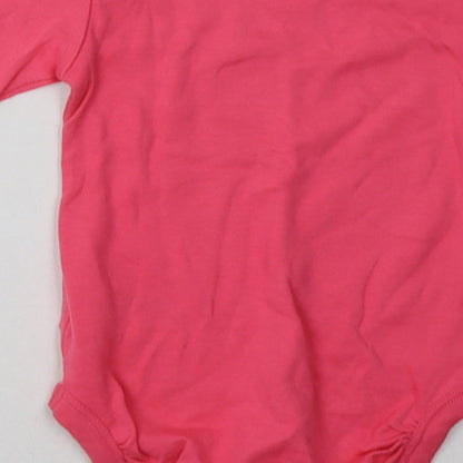 Lupilu Girls Pink  Cotton Babygrow One-Piece Size 18 Months  Buckle - pretty cool kitty
