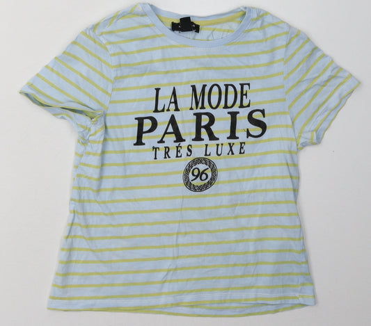 Womens UK Size 6 New Look Blue Basic T-Shirt