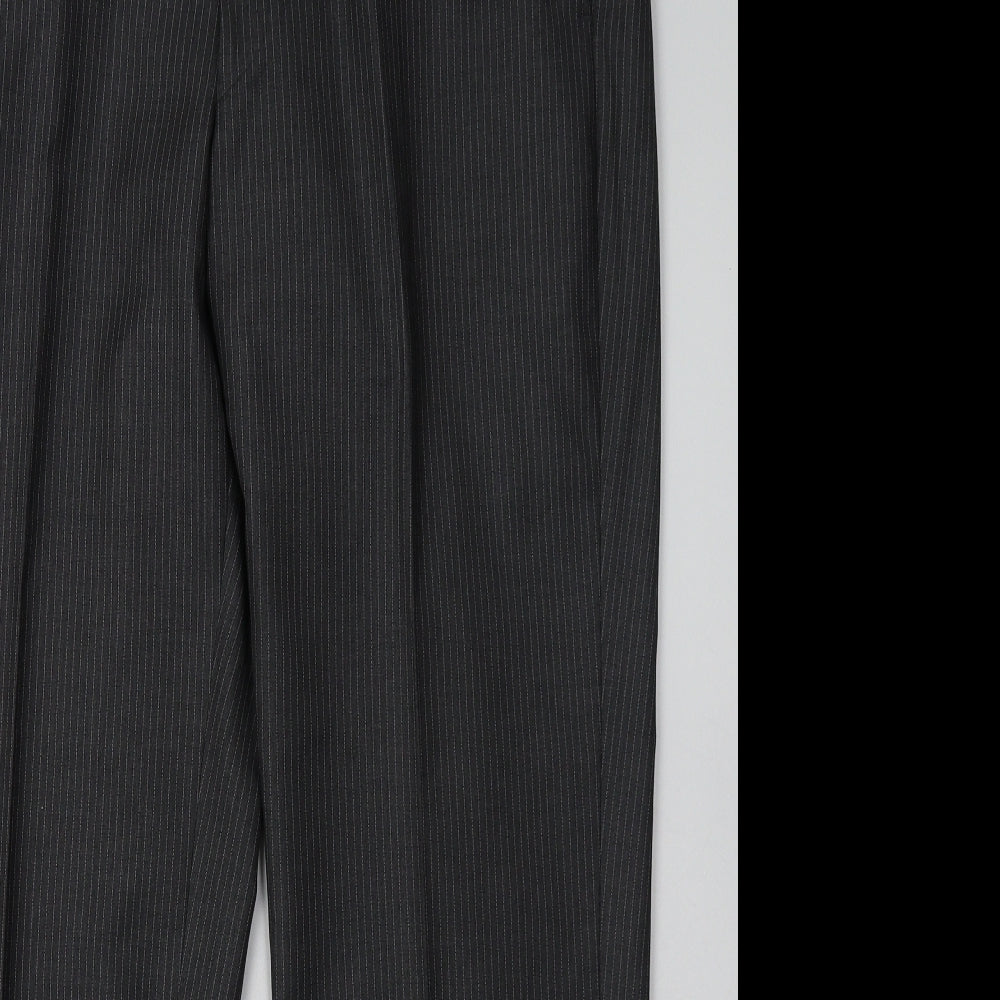 karl jackson Womens Grey Striped Polyester Trousers  Size 36 L31 in Regular Button - Short