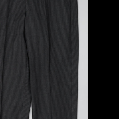 karl jackson Womens Grey Striped Polyester Trousers  Size 36 L31 in Regular Button - Short