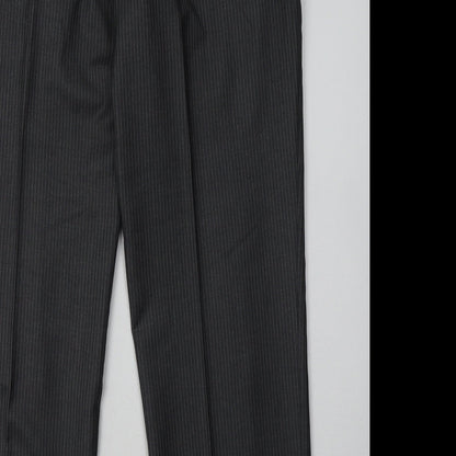 karl jackson Womens Grey Striped Polyester Trousers  Size 36 L31 in Regular Button - Short