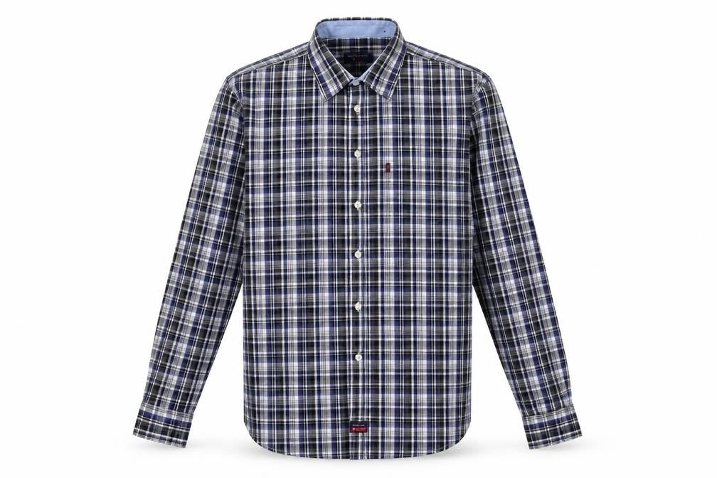 Mens UK Size L signal extra Black  Button-Up Long Sleeve Casual Shirt