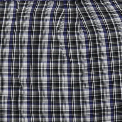 signal extra Mens Black Check Cotton  Button-Up Size L Collared Button