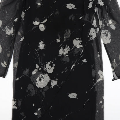 Frank Usher Womens Multicoloured Floral Polyester Shift  Size 10  Round Neck