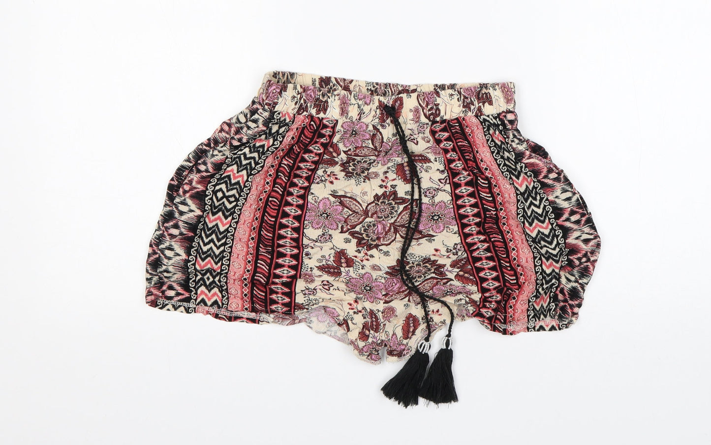 New Look Womens Multicoloured Batik Viscose Hot Pants Shorts Size 6 L3 in Regular