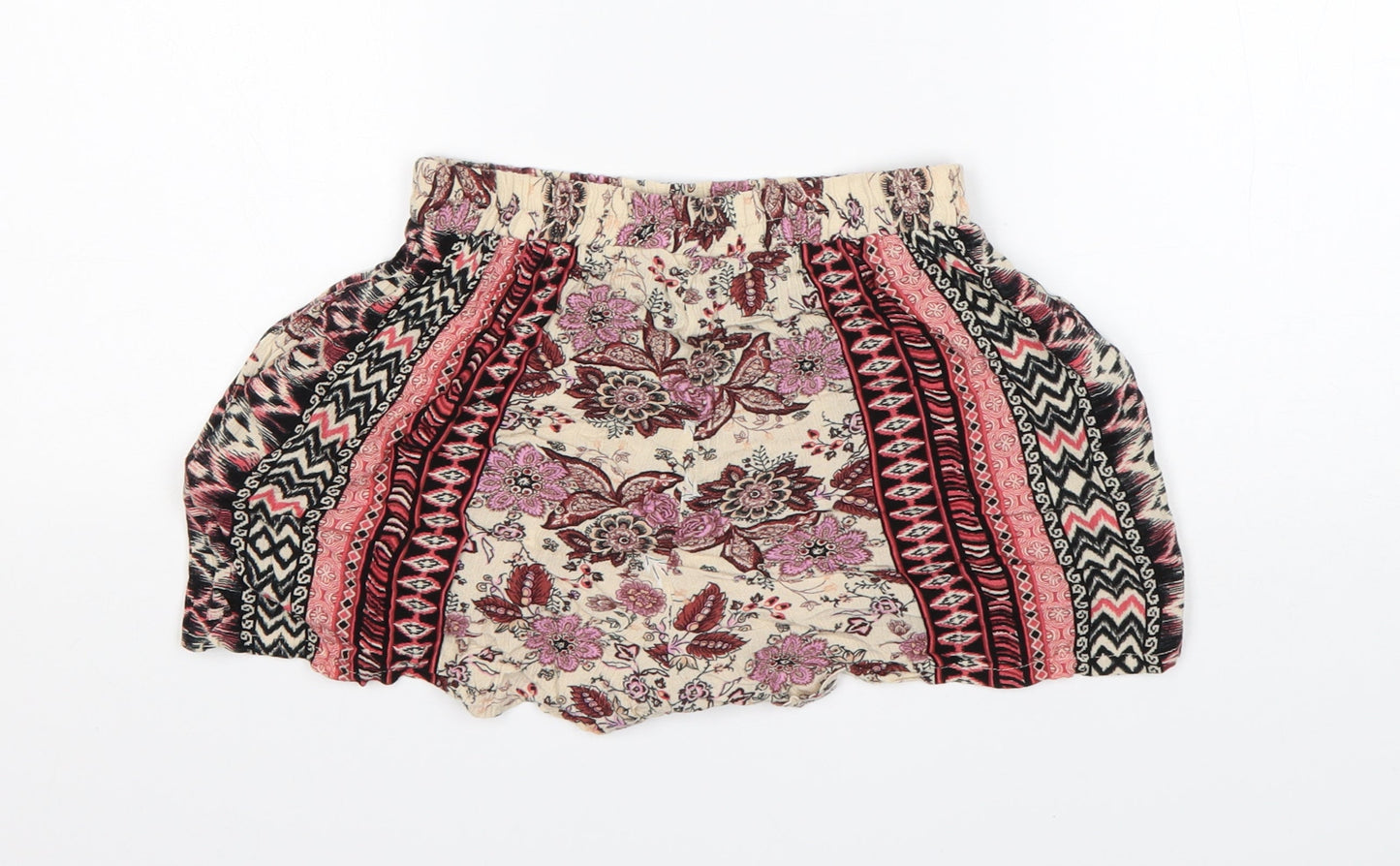 New Look Womens Multicoloured Batik Viscose Hot Pants Shorts Size 6 L3 in Regular