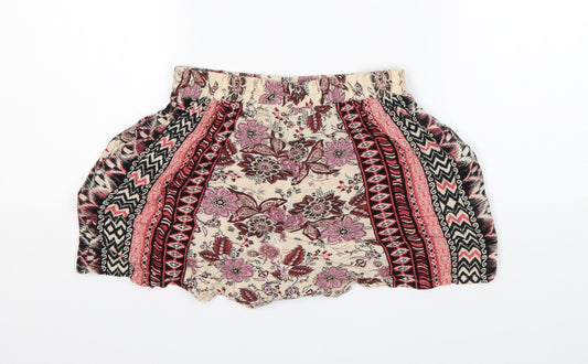 New Look Womens Multicoloured Batik Viscose Hot Pants Shorts Size 6 L3 in Regular