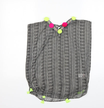 Additional front view of Matalan girls’ multicoloured fair isle polyester basic blouse, size 6-7, years round neck
