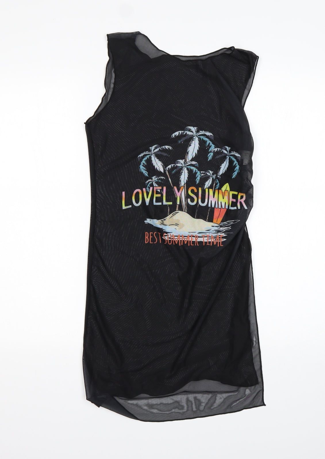 SheIn Girls Black  Polyester Tank Dress  Size 12 Years  Round Neck