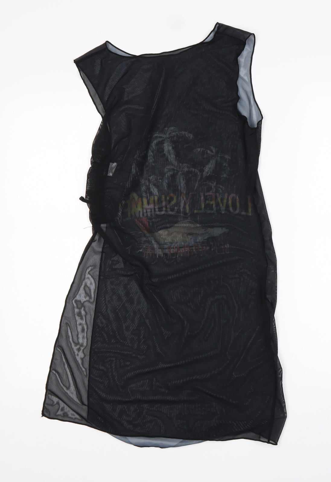 SheIn Girls Black  Polyester Tank Dress  Size 12 Years  Round Neck