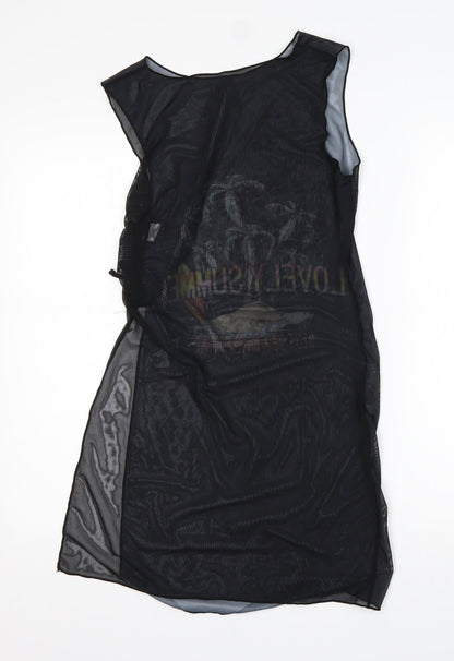 SheIn Girls Black  Polyester Tank Dress  Size 12 Years  Round Neck