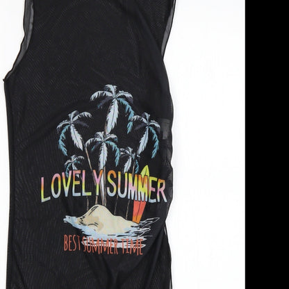 SheIn Girls Black  Polyester Tank Dress  Size 12 Years  Round Neck