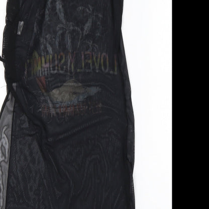 SheIn Girls Black  Polyester Tank Dress  Size 12 Years  Round Neck