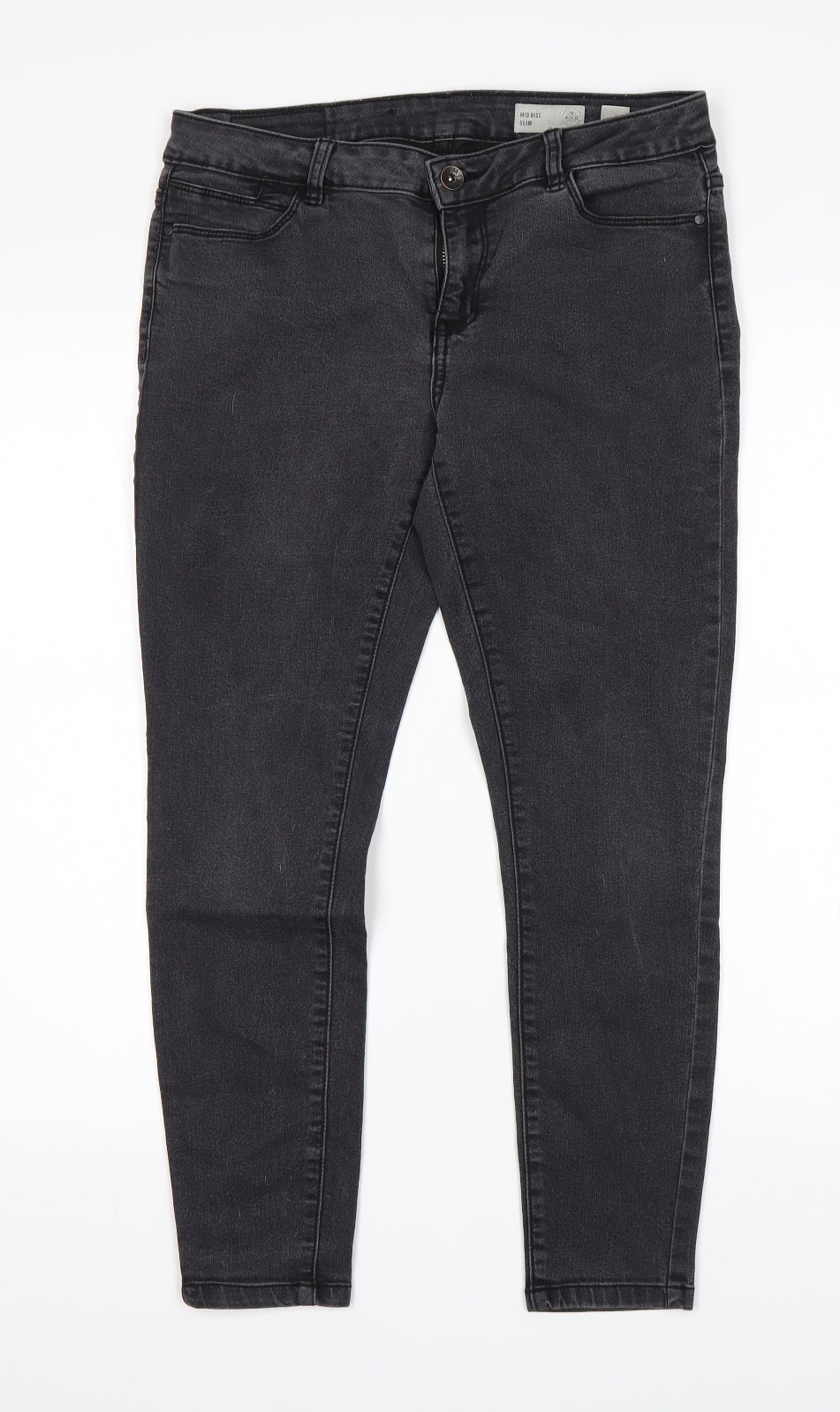 Vera Moda Womens Black  Cotton Skinny Jeans Size L L25 in Regular