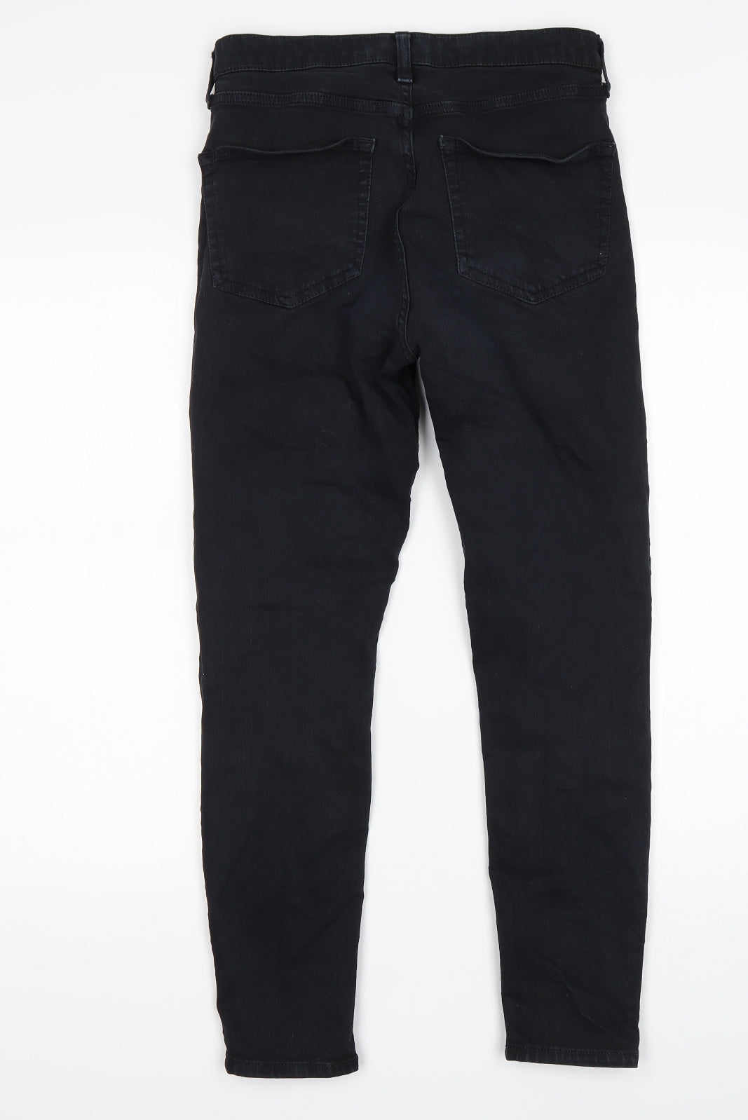 Topshop Womens Black  Cotton Skinny Jeans Size 28 in L27 in Regular