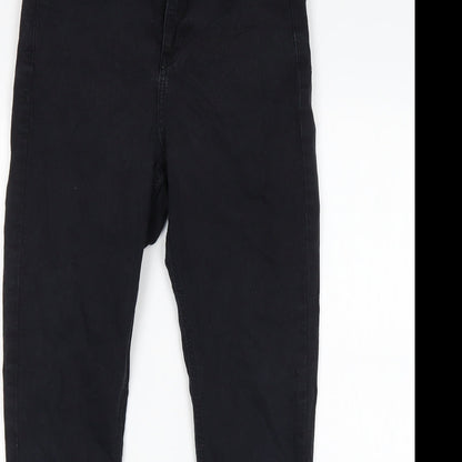 Topshop Womens Black  Cotton Skinny Jeans Size 28 in L27 in Regular