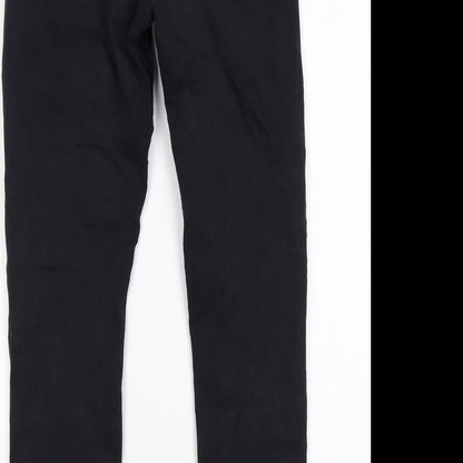 Topshop Womens Black  Cotton Skinny Jeans Size 28 in L27 in Regular