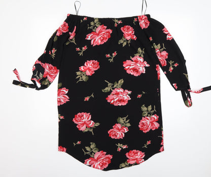 Womens UK Size 10 Cameo Rose Multicoloured Basic Blouse