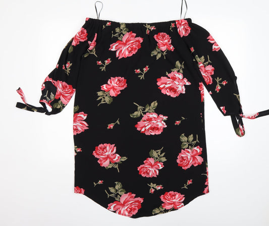 Womens UK Size 10 Cameo Rose Multicoloured Basic Blouse