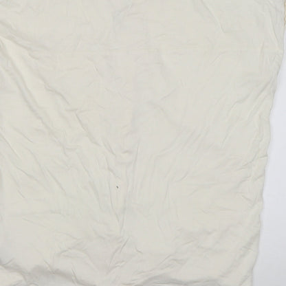 Womens UK Size 10 NEXT Ivory Basic Button-Up