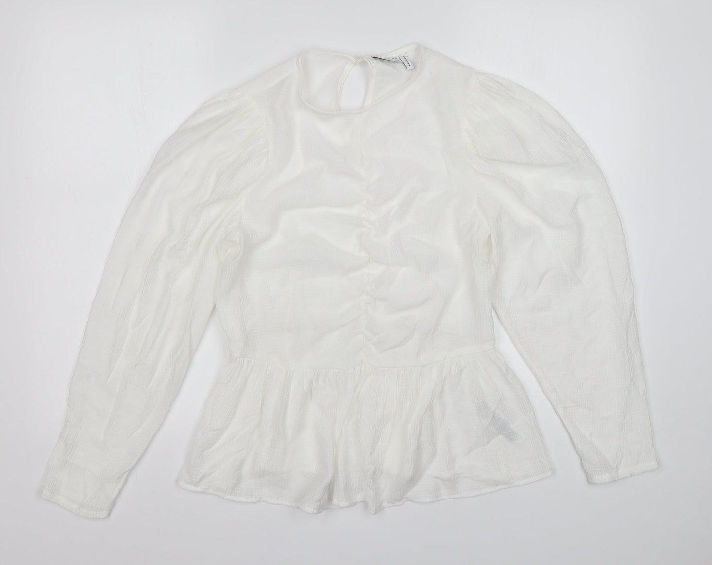Womens UK Size 10 ASOS White Basic Blouse