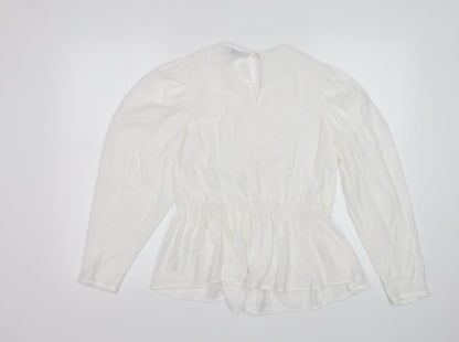 Womens UK Size 10 ASOS White Basic Blouse