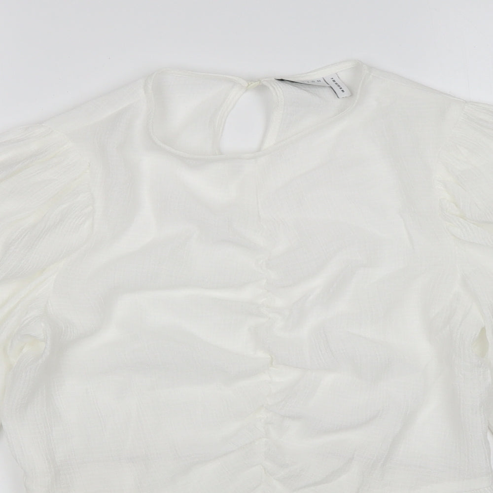 Womens UK Size 10 ASOS White Basic Blouse
