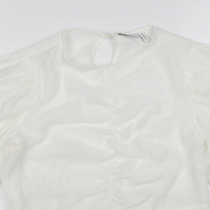 Womens UK Size 10 ASOS White Basic Blouse