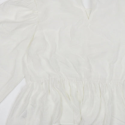 Womens UK Size 10 ASOS White Basic Blouse