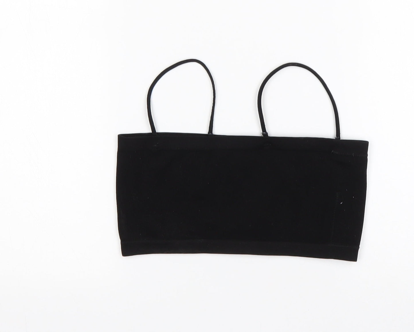 Primark Womens Black  Polyester Cropped Tank Size S Off the Shoulder