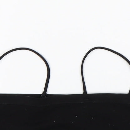 Primark Womens Black  Polyester Cropped Tank Size S Off the Shoulder