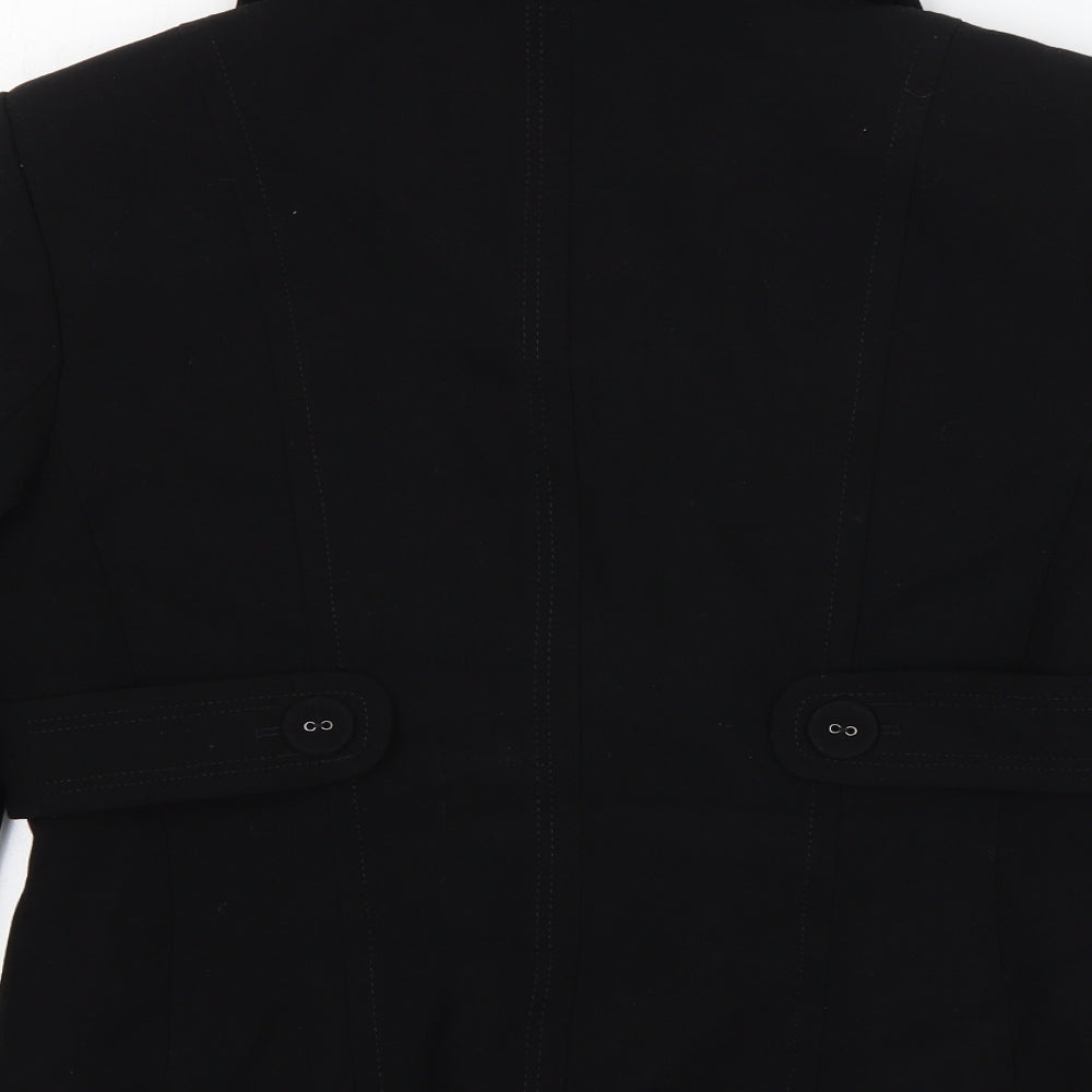 NEXT Womens Black  Polyester Jacket Blazer Size 12