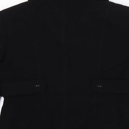 NEXT Womens Black  Polyester Jacket Blazer Size 12